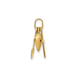 14k Yellow Gold Pendant with Cross, Heart, and Anchor Symbols of Faith, Love, and Hope