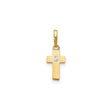 14k Yellow Gold Cross Pendant with Cubic Zirconia, Religious Christian Jewelry for Women or Unisex Wear