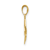Childrens Heart Charm Pendant in Real 14k Yellow Gold