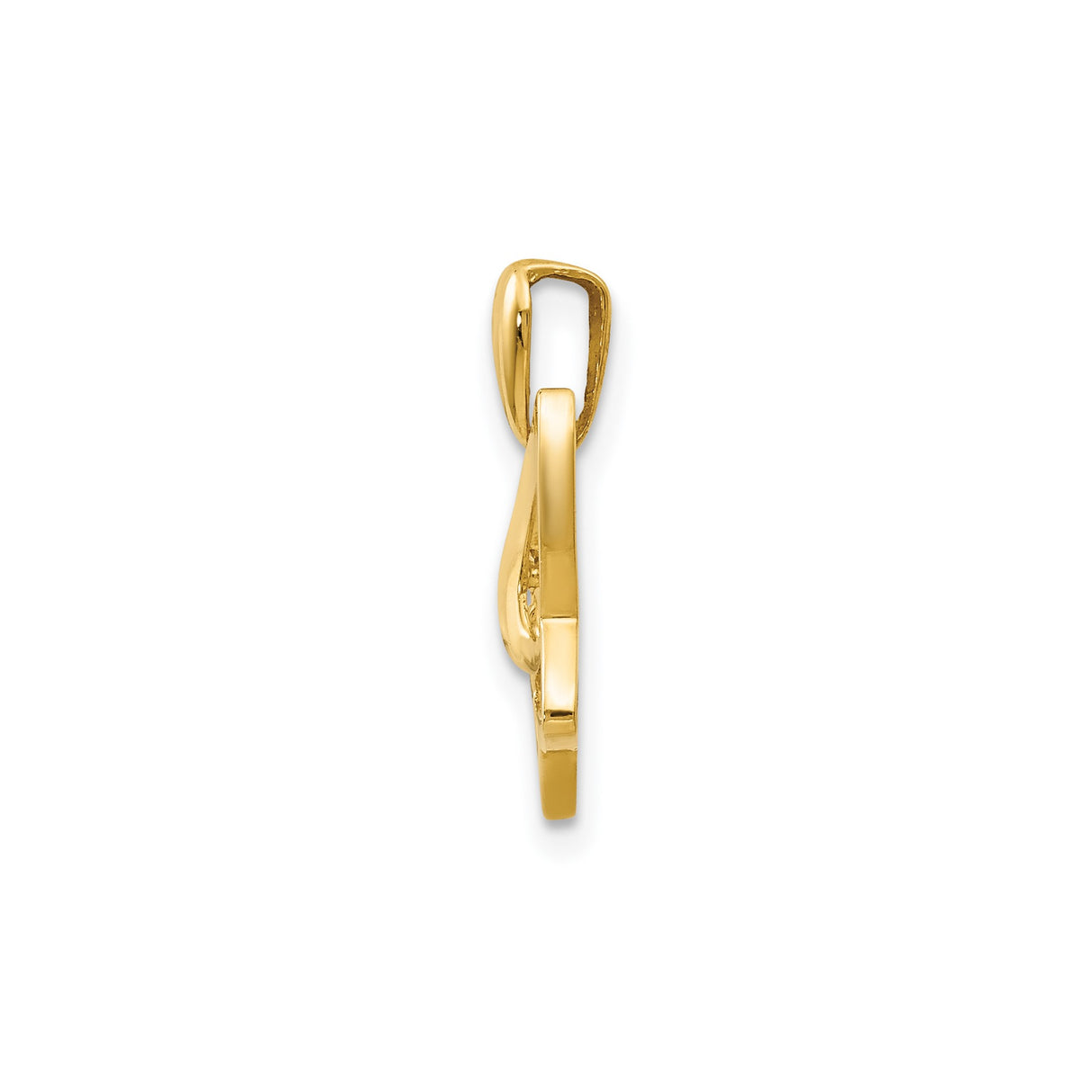 14k Yellow Gold Butterfly Pendant with Cubic Zirconia, Openwork Design, Nature-Inspired Charm