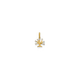 14k Yellow Gold Tree of Life Pendant with Cubic Zirconia Accents, Symbol of Growth and Strength