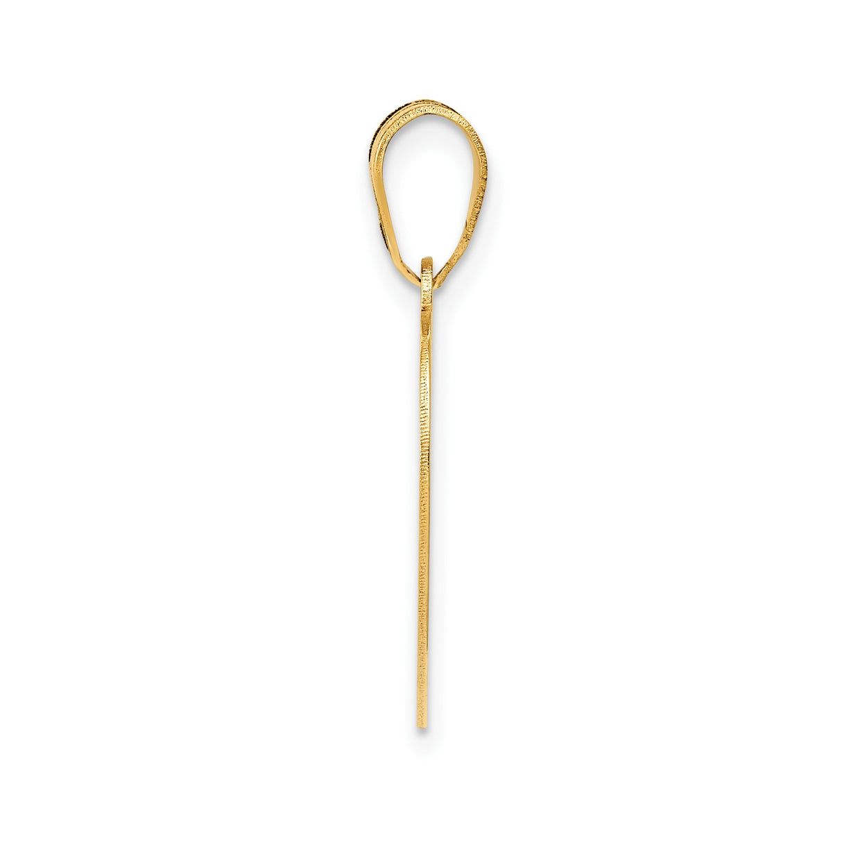 14k Yellow Gold Heart Pendant with Infinity Symbol and Forever Word for Women