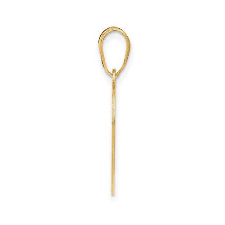 14k Yellow Gold Heart Pendant with Infinity Symbol and Forever Word for Women