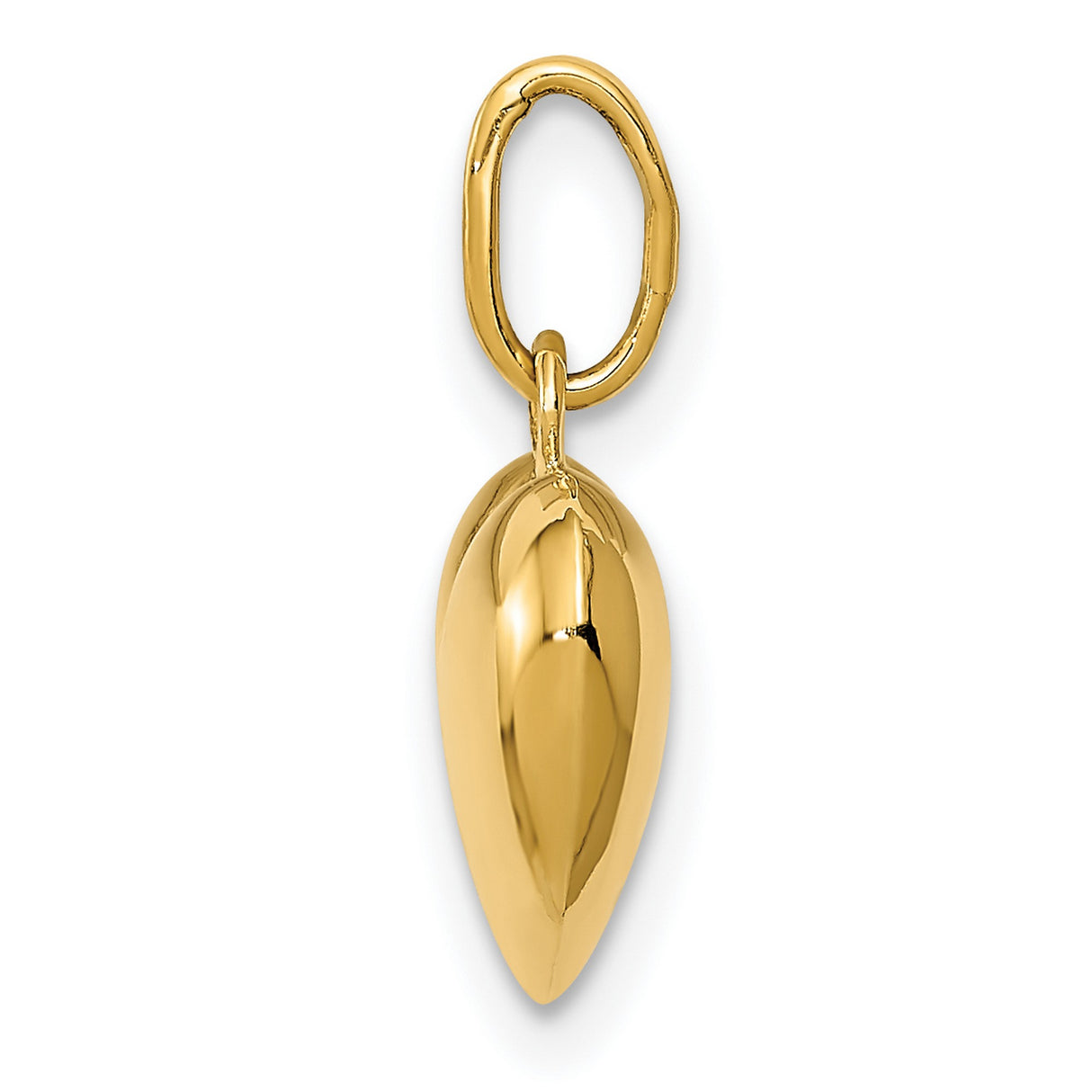 14k Yellow Gold Heart Locket Pendant, Smooth Polished Finish, Sentimental Keepsake Charm