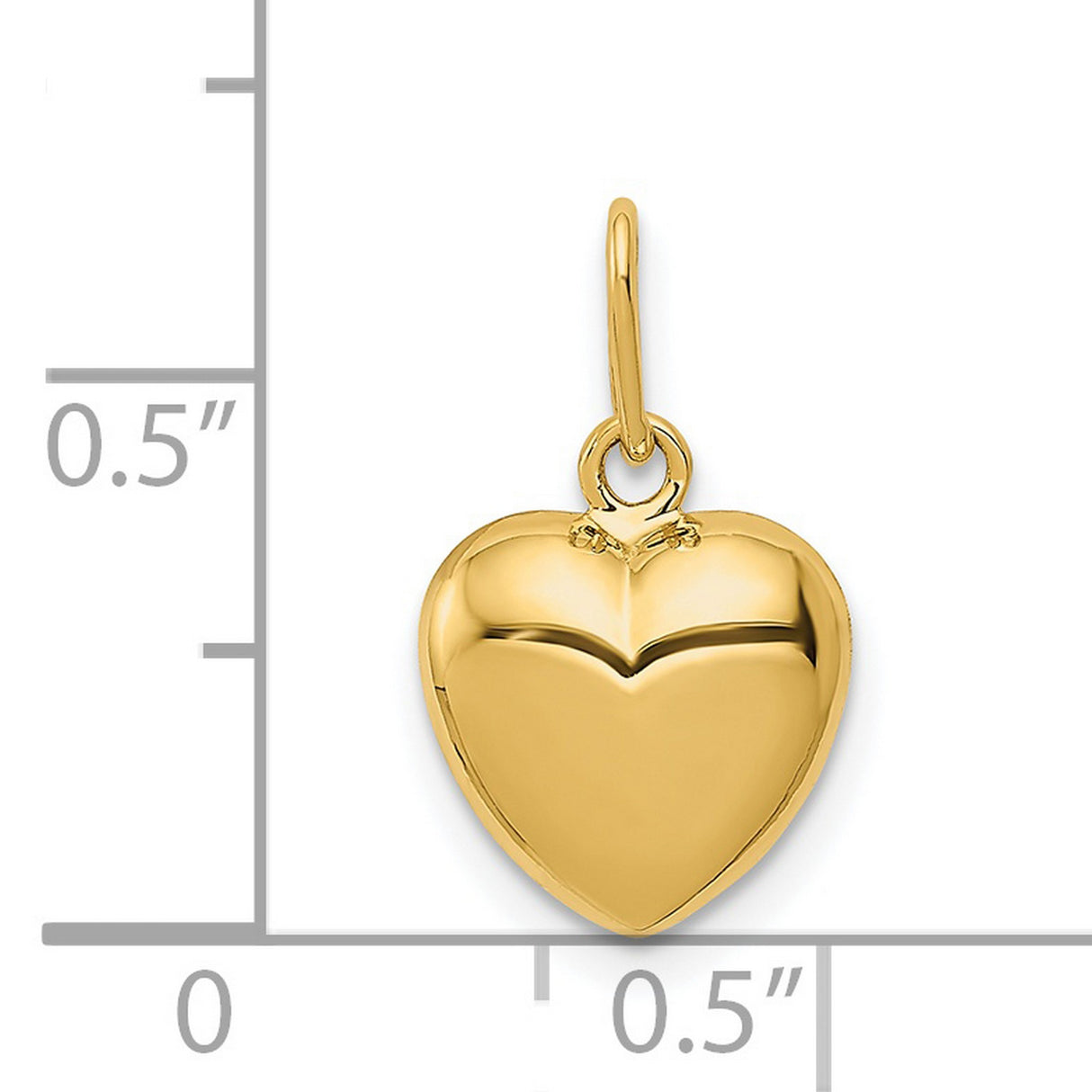 14k Yellow Gold Heart Locket Pendant, Smooth Polished Finish, Sentimental Keepsake Charm