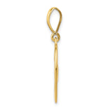14k Yellow Gold Heart Pendant with Open Swirl Filigree Design for Women