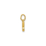 14k Yellow Gold Butterfly Pendant with Open Wing Design, Symbol of Transformation and Nature