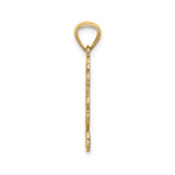 14k Yellow Gold Seahorse Pendant with Filigree Detailing, Coastal Marine Theme for Women