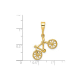 14k Yellow Gold Bicycle Pendant Charm, Solid Gold Bike Jewelry Symbolizing Freedom and Adventure