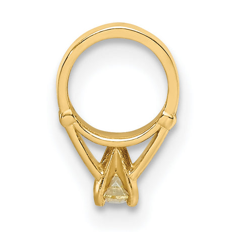 14k Yellow Gold Praying Hands Pendant with Cubic Zirconia, Religious Charm