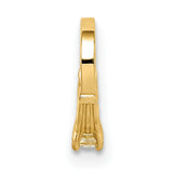 14k Yellow Gold Praying Hands Pendant with Cubic Zirconia, Religious Charm