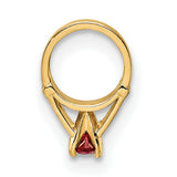 14k Yellow Gold Claddagh Hoop Earrings with Cubic Zirconia, Irish Love Loyalty Friendship Design