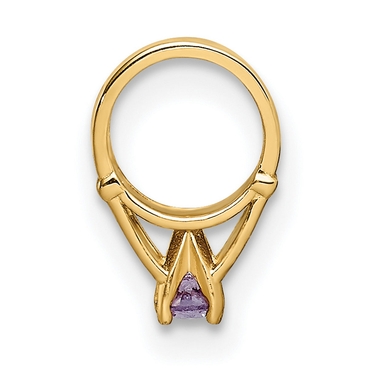 14k Yellow Gold Huggie Hoop Earrings with Cubic Zirconia Praying Hands Charm, Christian Jewelry