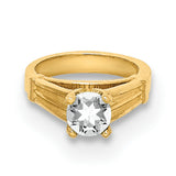 14k Yellow Gold Huggie Hoop Earrings with Cubic Zirconia in Prong Setting, Minimalist Style