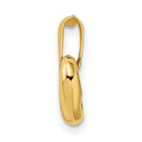 14k Yellow Gold Heart Pendant with Cubic Zirconia, Dainty Romantic Design for Women