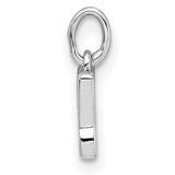 14k White Gold Butterfly Charm Pendant with Open Cutout Design for Women