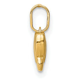 14k Yellow Gold Butterfly Pendant, Polished Minimalist Charm Symbolizing Transformation and Freedom