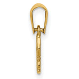 Kitten Charm Pendant in Real 14k Yellow Gold
