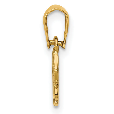 Kitten Charm Pendant in Real 14k Yellow Gold