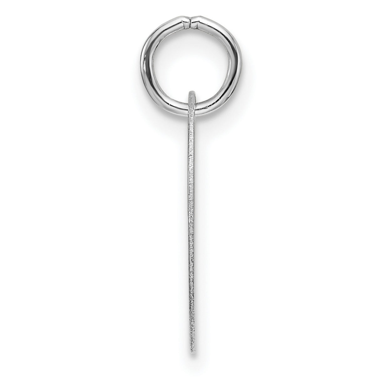 14k Yellow Gold Letter W Pendant, Script Initial Round Monogram Charm for Women or Unisex