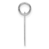 14k Yellow Gold Letter W Pendant, Script Initial Round Monogram Charm for Women or Unisex