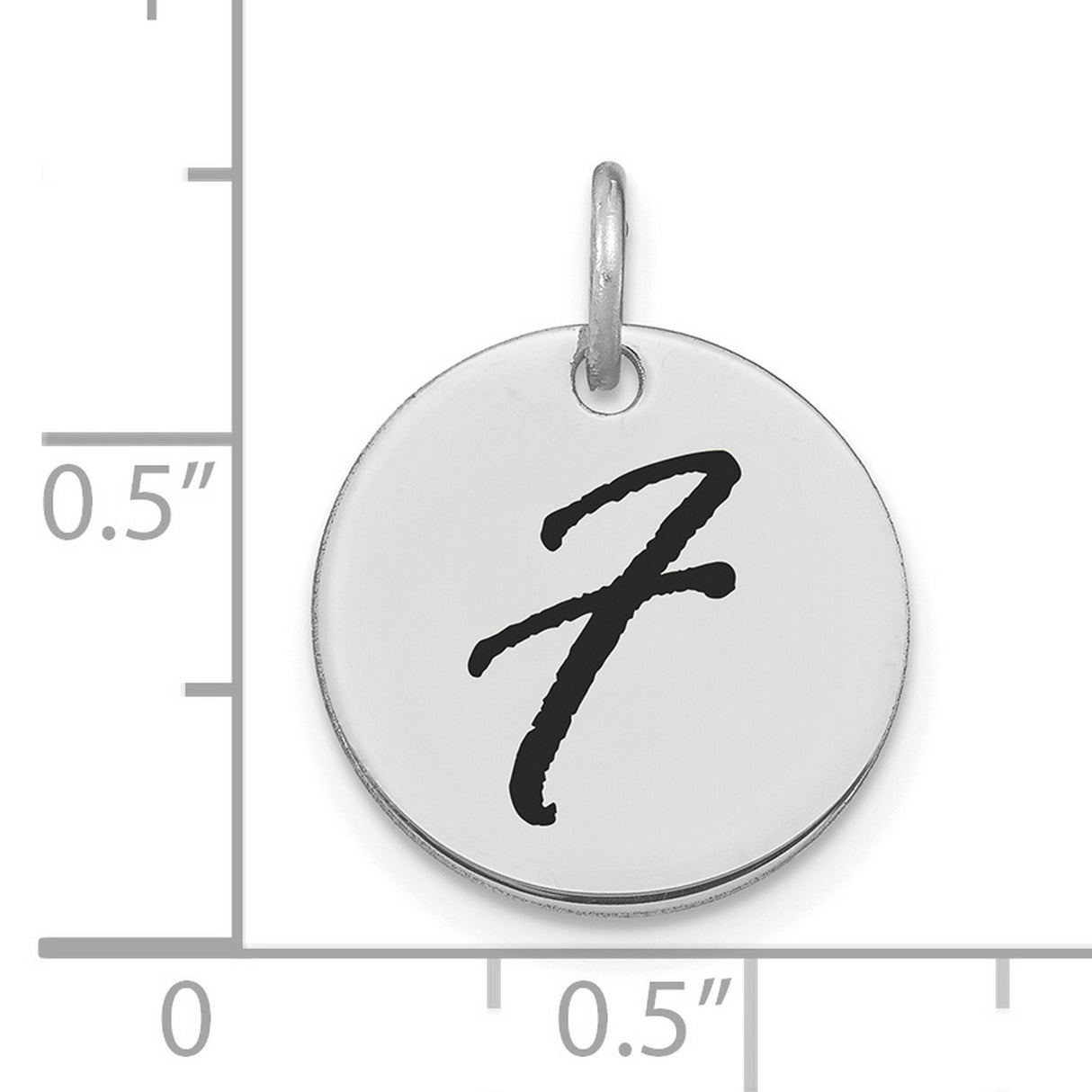 14k White Gold Number 7 Pendant, Bold Script Lucky Seven Charm, Minimalist Unisex Design