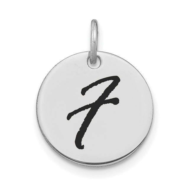 14k White Gold Number 7 Pendant, Bold Script Lucky Seven Charm, Minimalist Unisex Design