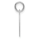 14k White Gold Initial Pendant with Script Letter O, Dainty Monogram Charm for Women