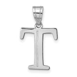 14k White Gold Tau Cross Pendant, Franciscan Religious Symbol for Women or Unisex Wear