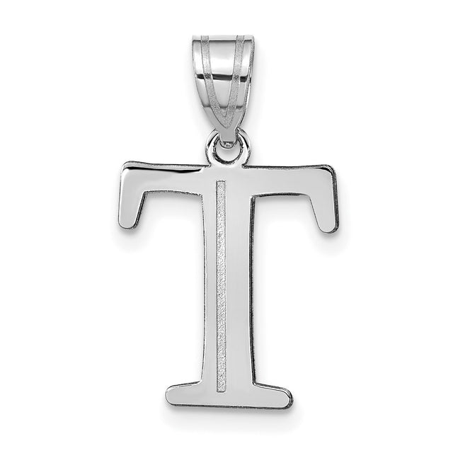 14k White Gold Tau Cross Pendant, Franciscan Religious Symbol for Women or Unisex Wear