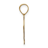 14k Yellow Gold Script Letter G Pendant, Polished Initial Charm, Dainty Monogram Jewelry