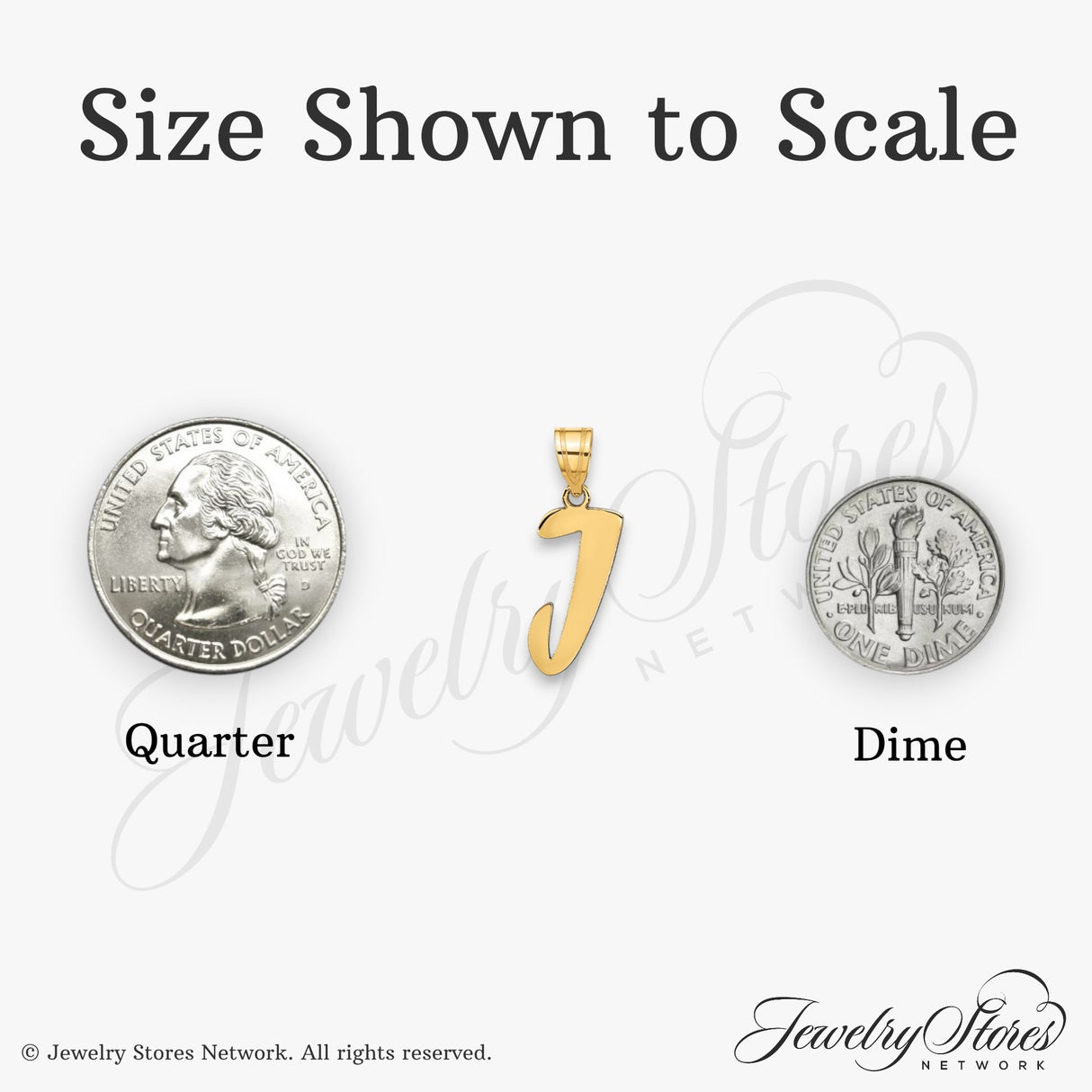 14k Yellow Gold Letter J Pendant, Script Monogram Charm for Women or Unisex Wear