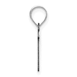 14k White Gold Letter R Pendant, Script Initial Charm for Women or Unisex Wear