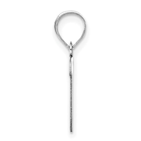 14k White Gold Tau Cross Pendant, Saint Francis Inspired Christian Religious Charm