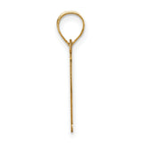 14k Yellow Gold Letter E Pendant, Bold Script Initial Charm for Women or Unisex Wear