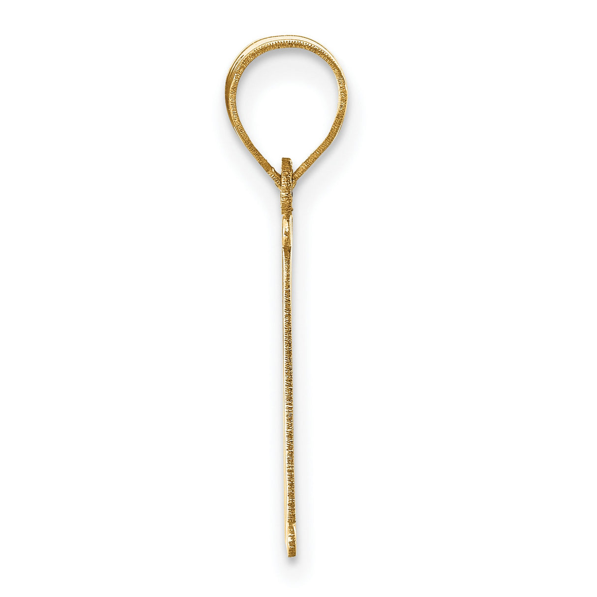 14k Yellow Gold Initial N Pendant, Bold Serif Letter Design for Women or Unisex Wear