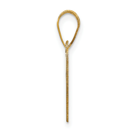 14k Yellow Gold Hebrew Aleph Pendant, Judaica Jewelry Symbolizing Spiritual Beginnings