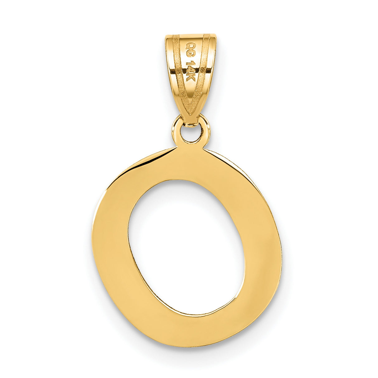 14k Yellow Gold Oval Pendant, Minimalist Organic Circle Design, Symbol of Infinity and Unity