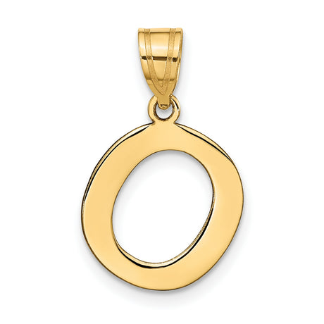 14k Yellow Gold Oval Pendant, Minimalist Organic Circle Design, Symbol of Infinity and Unity