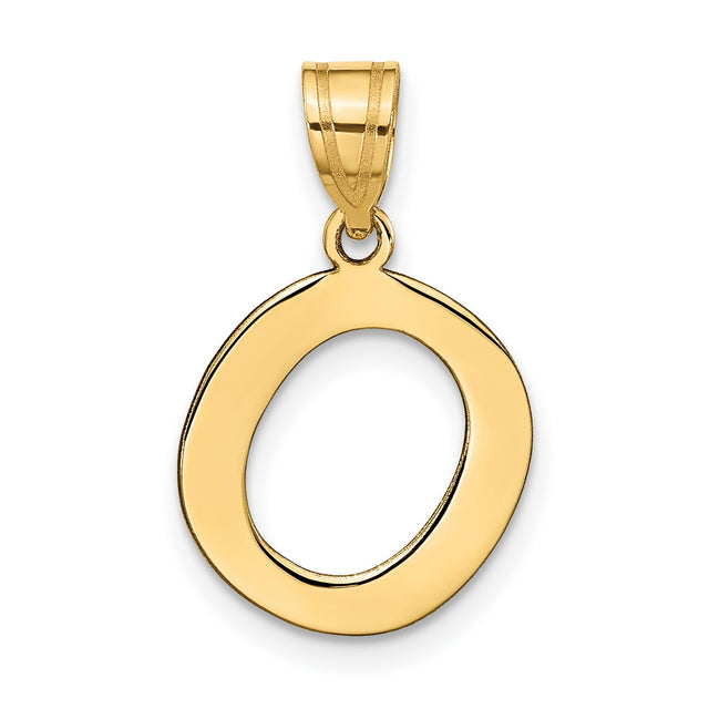 14k Yellow Gold Oval Pendant, Minimalist Organic Circle Design, Symbol of Infinity and Unity