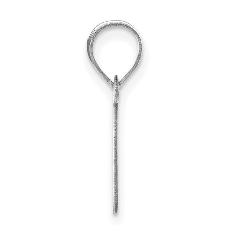 14k White Gold Number One Pendant, Sleek Polished Minimalist Charm for Women or Unisex Wear