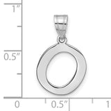 14k White Gold Open Circle Pendant with Asymmetrical Loop Design, Modern Minimalist Style