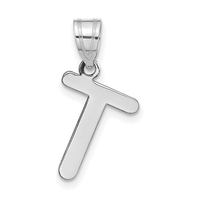 14k White Gold Tau Cross Pendant, Franciscan Christian Symbol for Women and Unisex