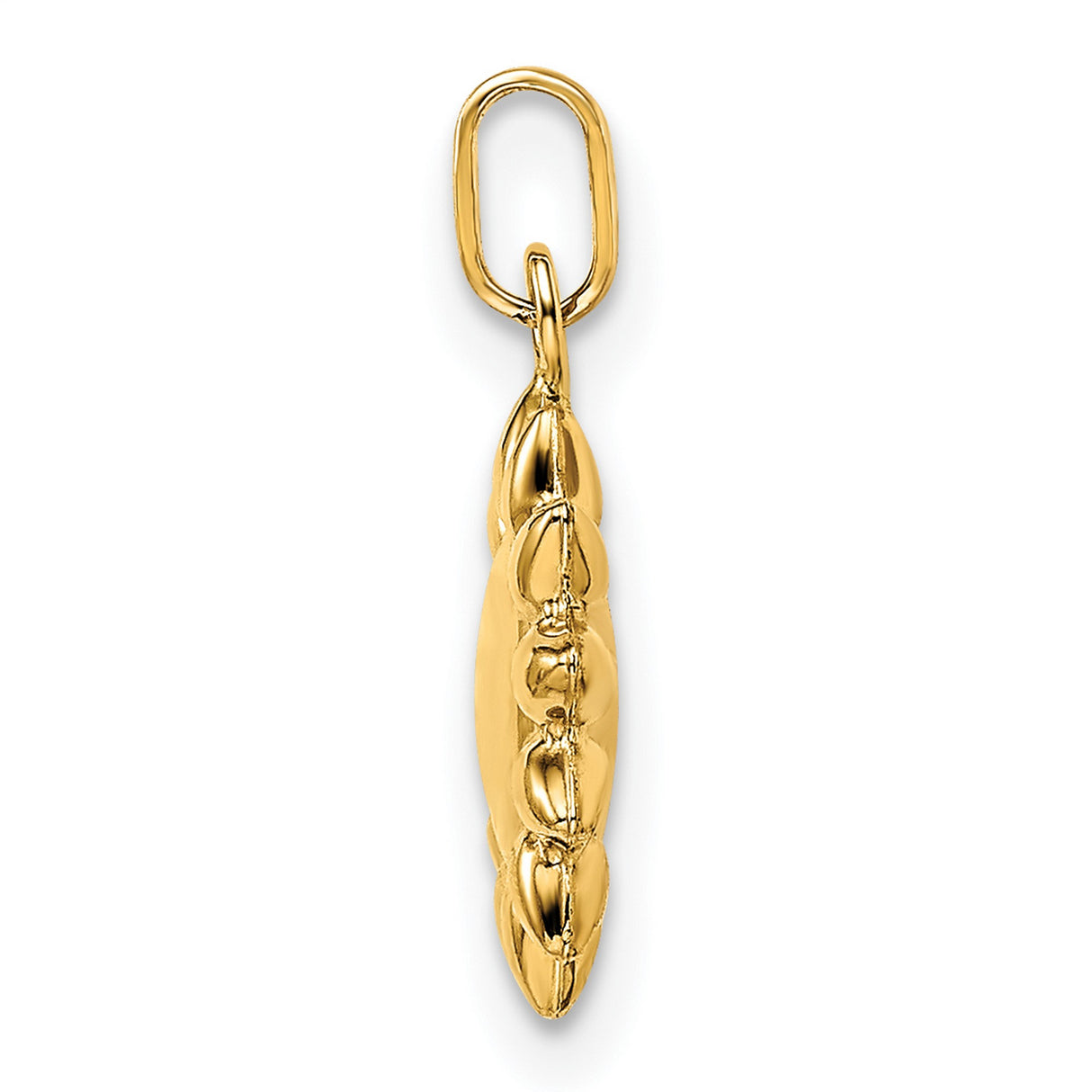 14k Yellow Gold Sun Pendant Charm, Polished Sunburst Design, Boho Minimalist Jewelry for Women