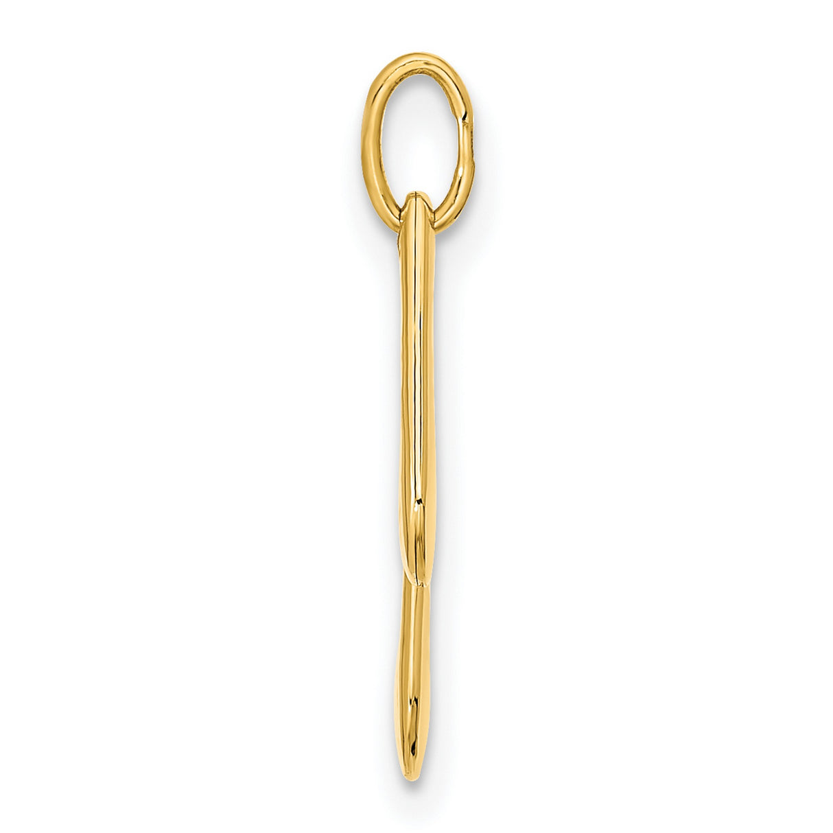 14k Yellow Gold Double Eighth Note Pendant, Unisex Musical Symbol Jewelry