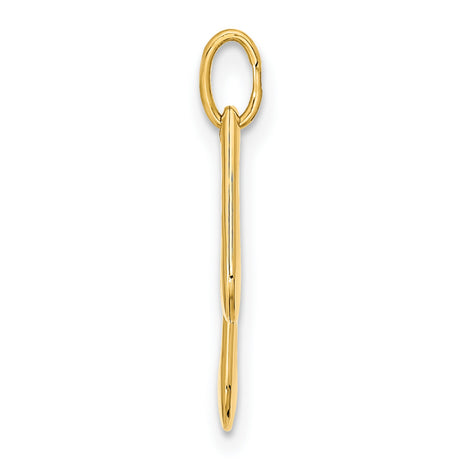 14k Yellow Gold Double Eighth Note Pendant, Unisex Musical Symbol Jewelry