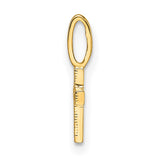 14k Yellow Gold Cross Pendant with Cubic Zirconia, Christian Faith Charm for Women