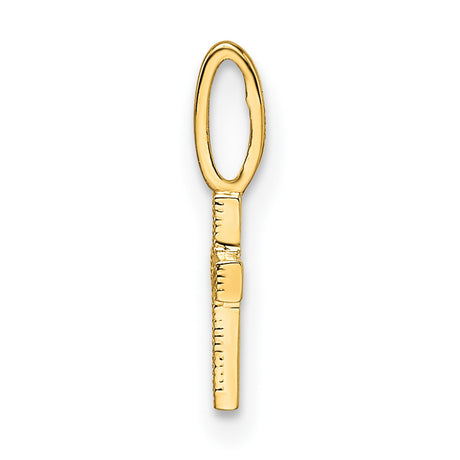 14k Yellow Gold Cross Pendant with Cubic Zirconia, Christian Faith Charm for Women