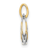14k Multi-Tone Gold Celtic Trinity Knot Pendant with Interlocking Design