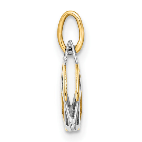 14k Multi-Tone Gold Celtic Trinity Knot Pendant with Interlocking Design